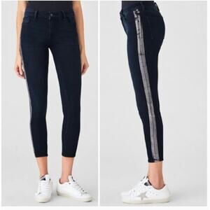 DL1961 Premium Denim Florence Crop Mid Rise Skinny Leg Denim Jean in Otis 24